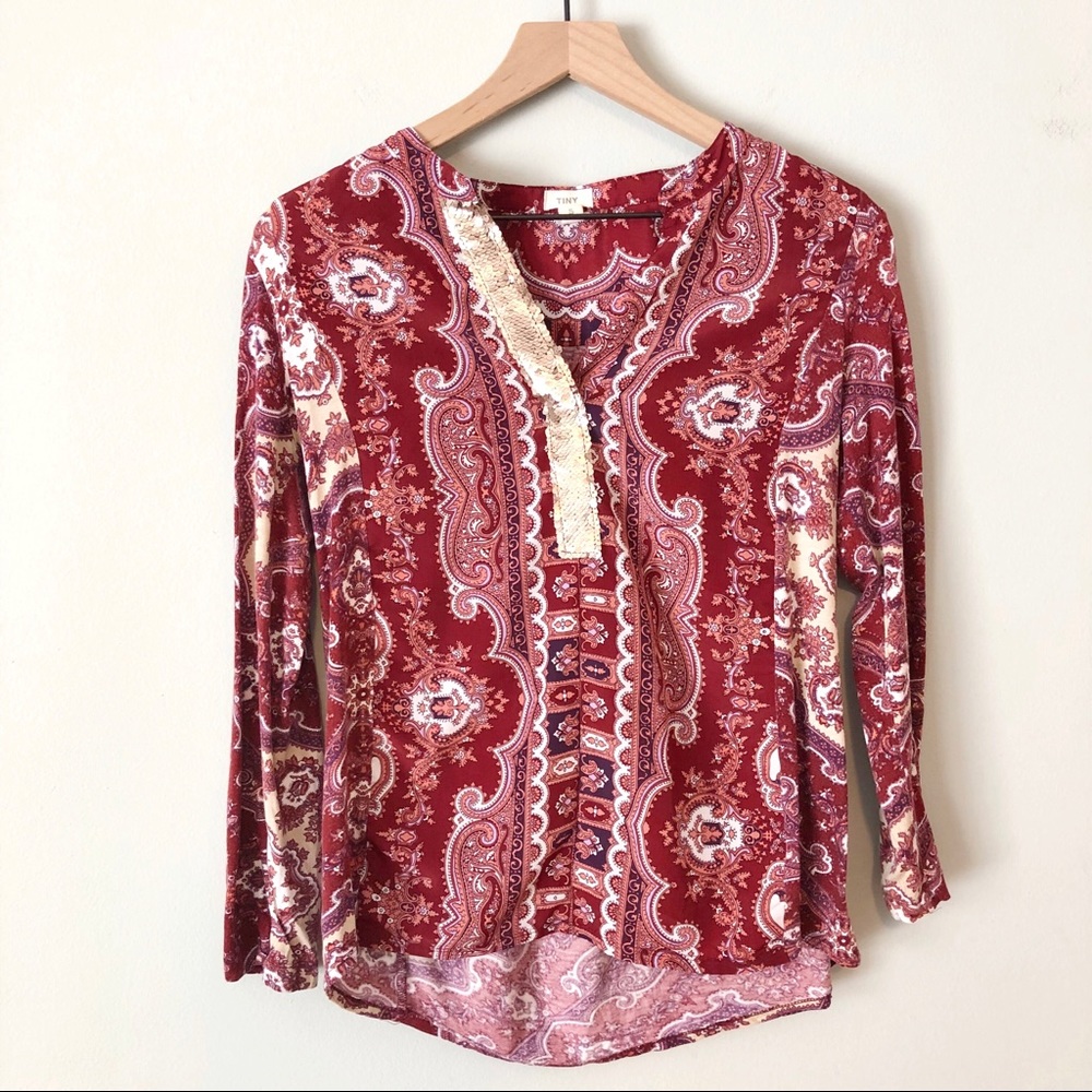 Anthro Tiny | Paisley Devas Popover Blouse